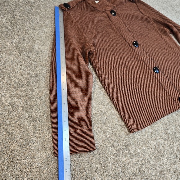 Laura By Alyzia Vintage Woven Striped Button Swetter Jacket Multicolor Size 6 - Picture 7 of 10